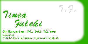 timea fuleki business card